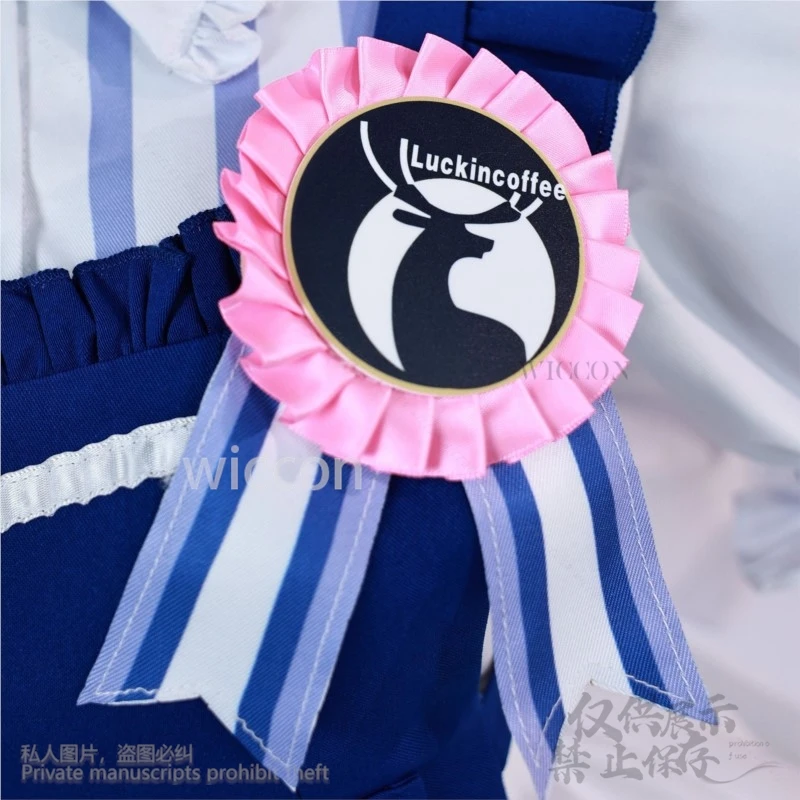 Anime Game Genshin Impact Cosplay Sigewinne Costumes Coffee Maid Dress Lolita Headwear For Halloween Christmas Girls Customized