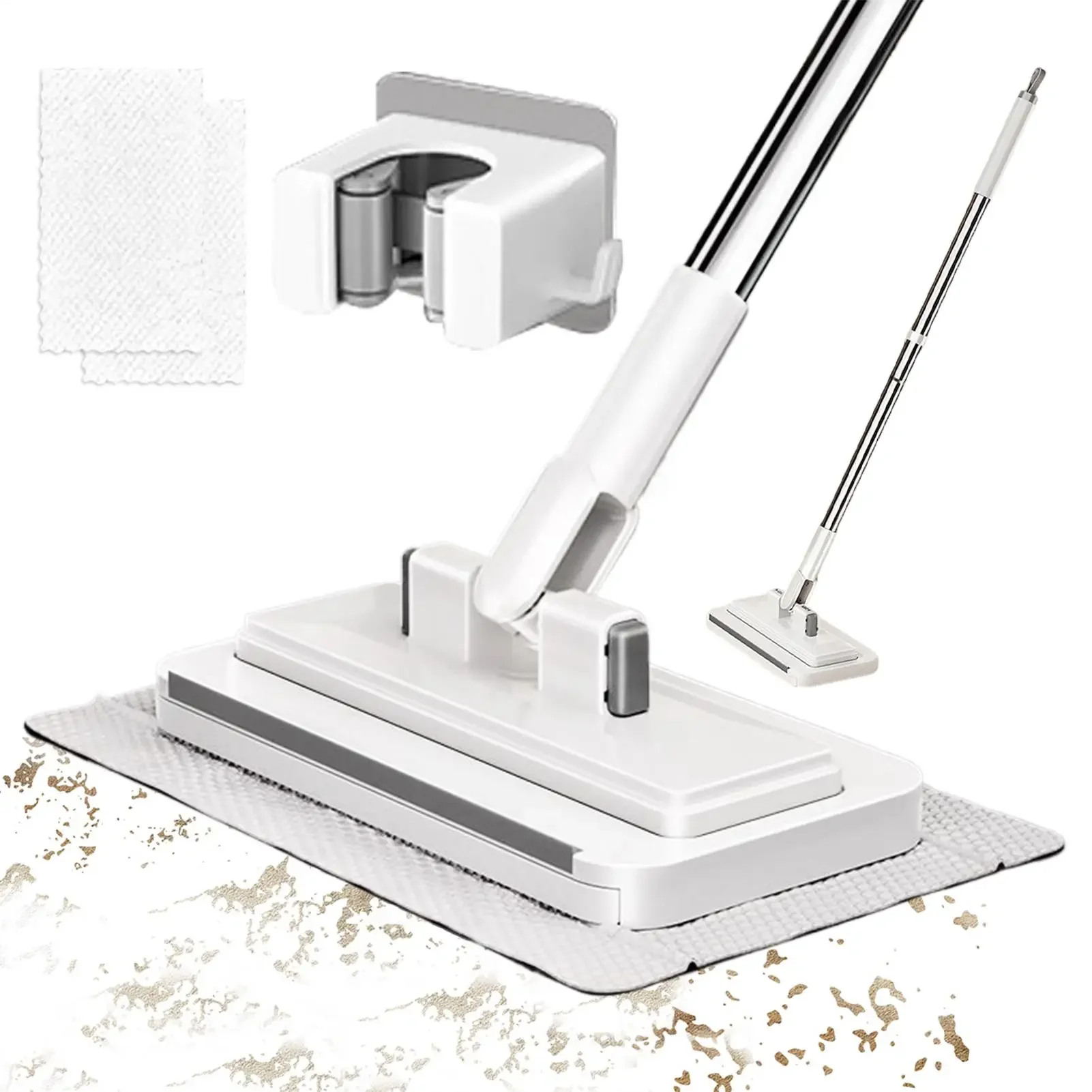 Zero-Touch SnapGrip Mops With Locking Head Sweeping Cloths Zero Touch Disposable Lazy Mops For Windows & Multi-Surface Floors