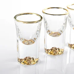 Lead-free glass glasses, Jinshan Baijiu, a glass of gold, a gold bullion bullet Cup