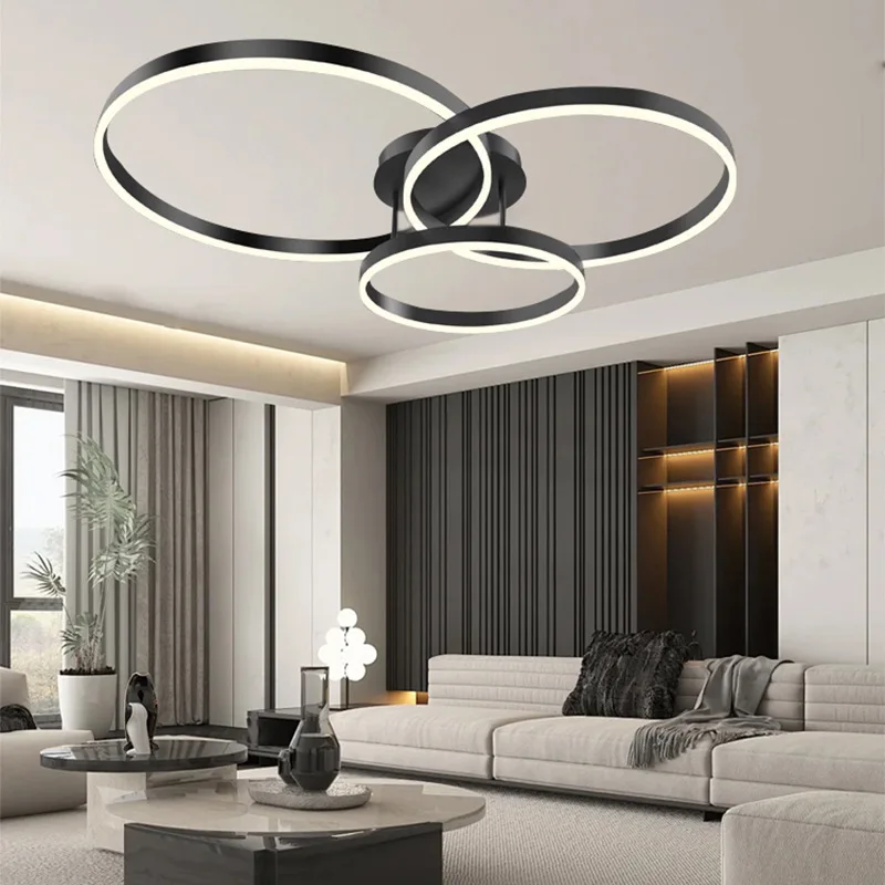 2026 Minimalist Main Light, Modern Minimalist And Atmospheric Light Luxury Combination Circular Ceiling Light For Living Rooms