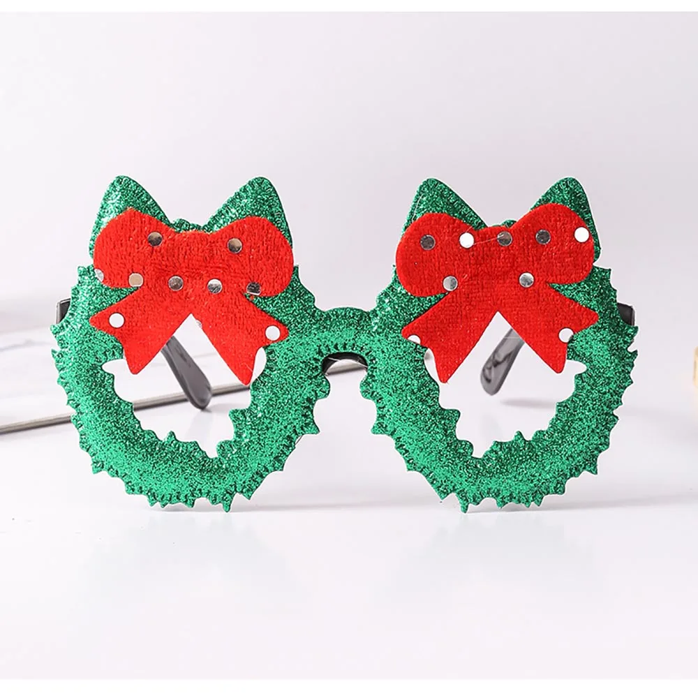 نظارات عيد الميلاد لعوب عطلة النظارات الإطار سانتا النظارات البلاستيكية نظارات الحفلات للتصوير الفوتوغرافي الدعائم عطلة الكبار