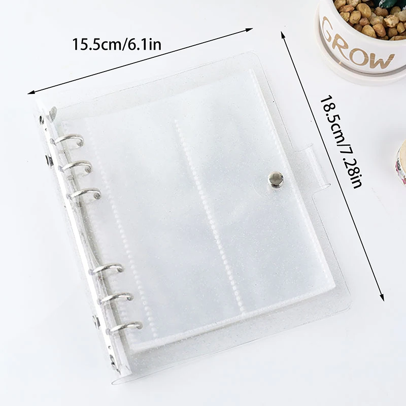 A6 Glitter Photocard Binder 100 Photos for 2x6 Inch Photo Strips Bookmark Photo Booth Frame Album Idole Cards Organizer