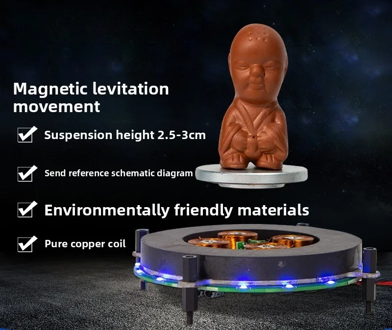 Maglev Bare Metal Magnetic Levitation Movement, Booth, Magnetic Module, Speaker
