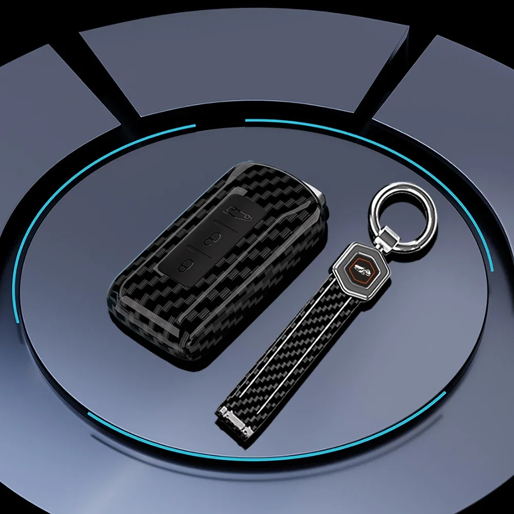 

Carbon Fiber Car Key Case Cover Shell Fob For Mitsubishi Xpander Outlander ASX Pajero Eclipse Cross Montero Accessories