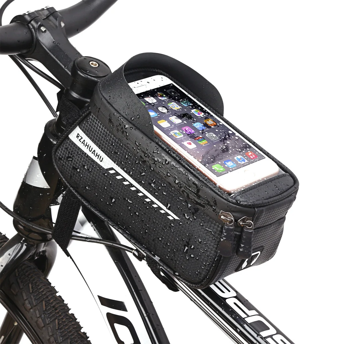 Bicycle Front Beam Bag, Car Head Bag, Official Bag, Mountain Bike Mobile Phone Touch Screen Waterproof Saddle Bag