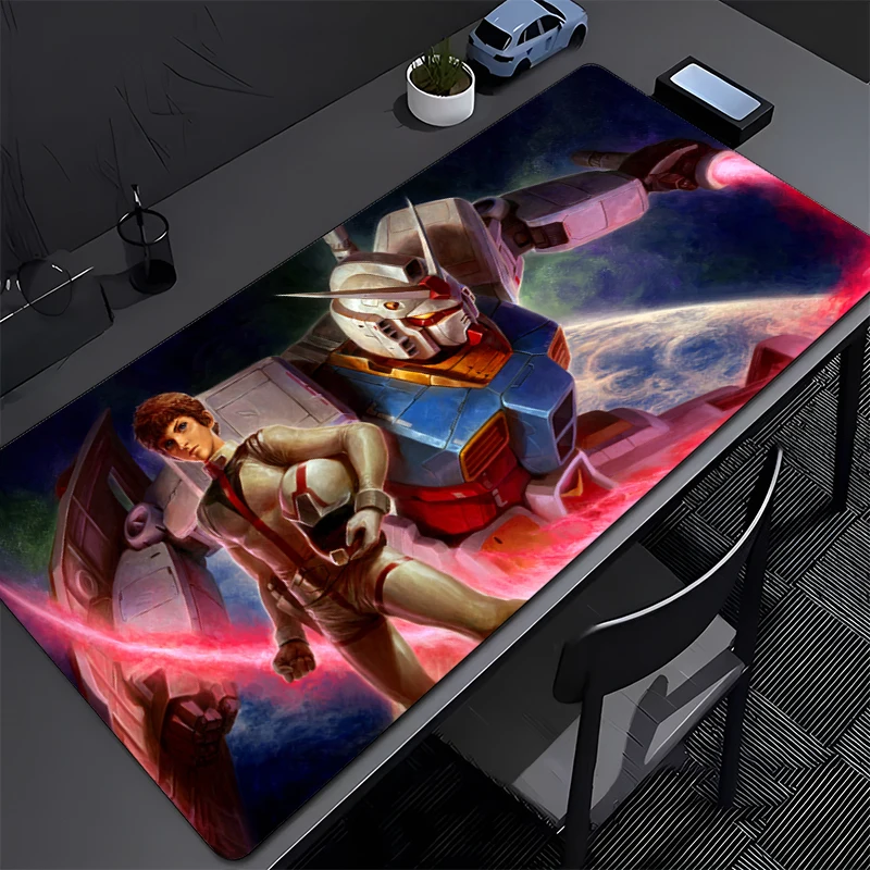 แผ่นรองเมาส์กันกระแทกแบบกลไก RX-78-2 กันดั้ม แผ่นรองโต๊ะขนาดใหญ่ แผ่นรองคีย์บอร์ด แผ่นรองเมาส์สำหรับเล่นเกม อุปกรณ์เสริมคอมพิวเตอร์ แผ่นรองเมาส์