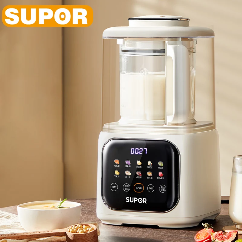 SUPOR Light Sound Food Blender SP613S Mixer 1L Household Smart Automatic Cooking Heating Soymilk Maker Perfect for Kitchen 220V