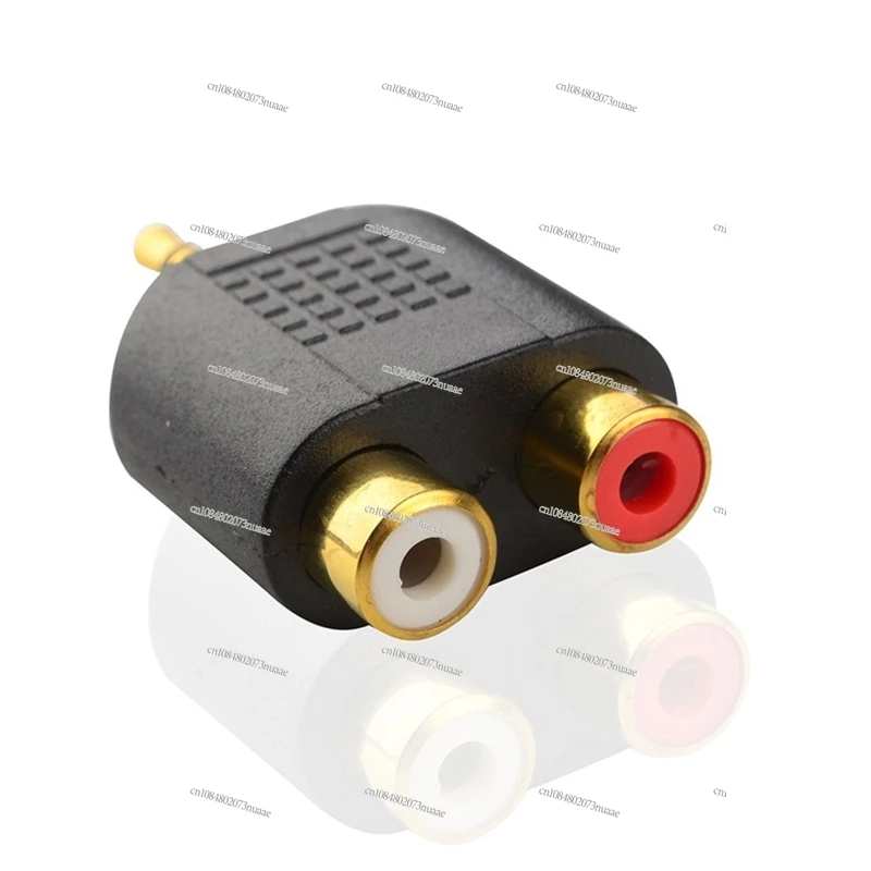 

F3KE 3.5mm Male To Female 2RCA Gold-plated Audio Connector Computer TV One and Two 3.5 Plug Lotus Female Audio Adapter