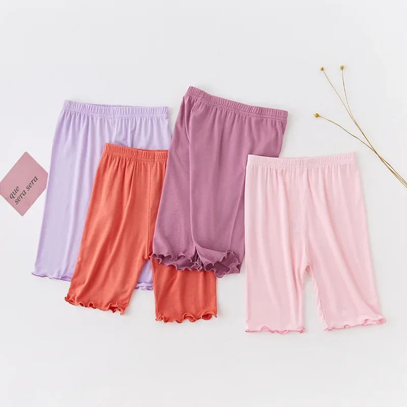 Summer Girls Pants Candy Color Kids Clothes Teenager Panty Trousers Casual Baby Bottoms Sport Knee Length Girl Leggings