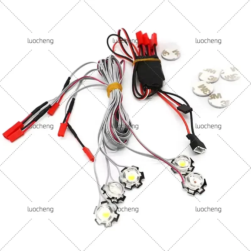 1PCS Explosion-flashing LED Strobe Light JST 2S 3S 4S 5S 6S Battery Supply 5 Lamps RC Night Navigation Light for Model