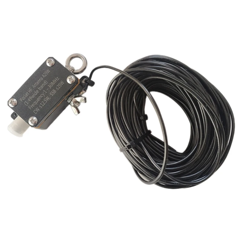 Pocket HF. Antenna A25 1-30Mhz Frequency Band Shortwave Antenna Wideband End-Fed Halfwave Antenna V Horizontal Antenna