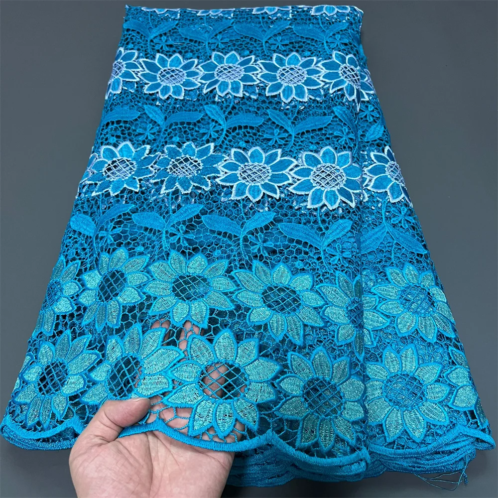 

2025 африканская нигерийская высококачественная сетчатая кружевная ткань с вышивкой, французский тюль с блестками для свадебных платьев ZJ041 5 ярдов