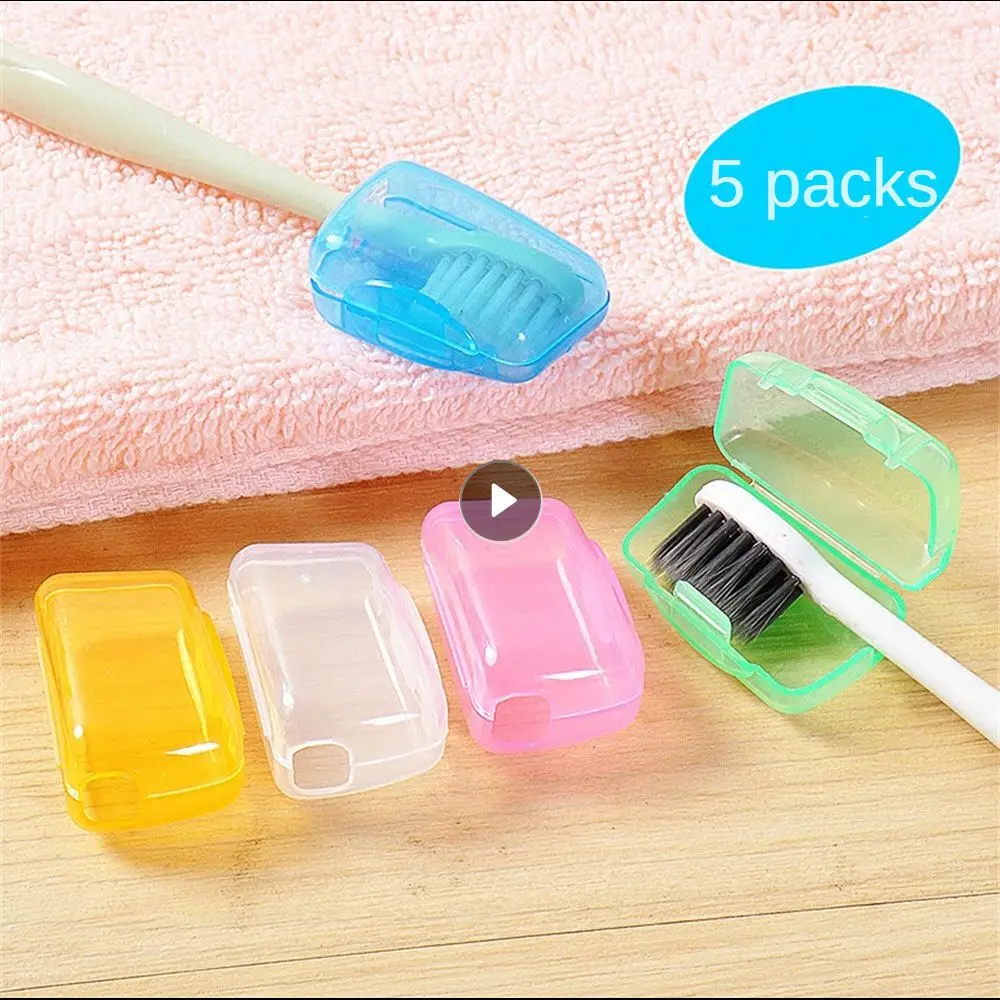 1/4/5Pcs Toothbrush Head Cover Portable Travel Hike Camping Brush Cleaner Protect Teethbrush Storage Organizer Bathroom Product