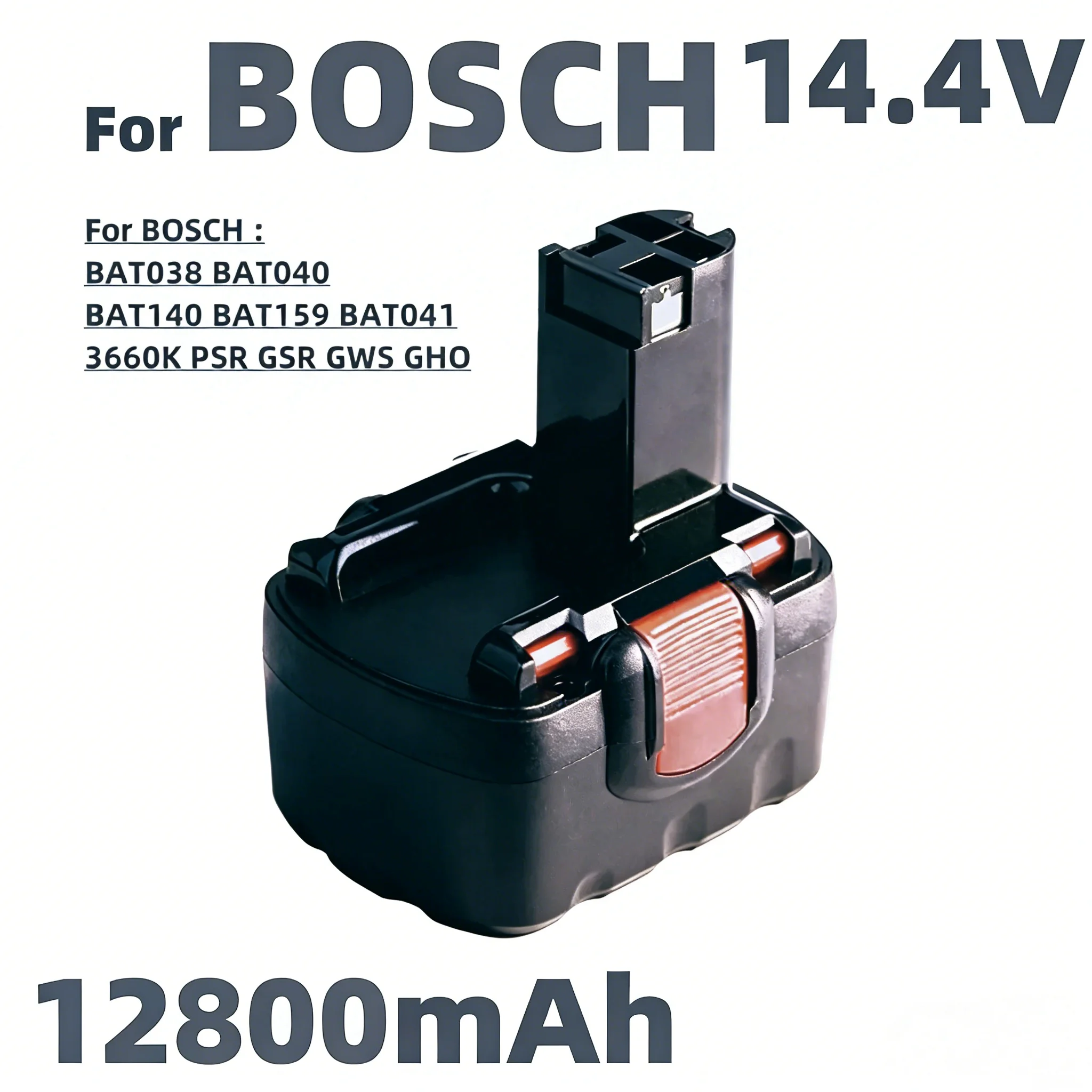 

Replacement Battery for Bosch 14.4V Power Tools 12.8Ah Ultra Long Run Time Compatible with BAT038 BAT040 BAT140 BAT0411 GDS35614