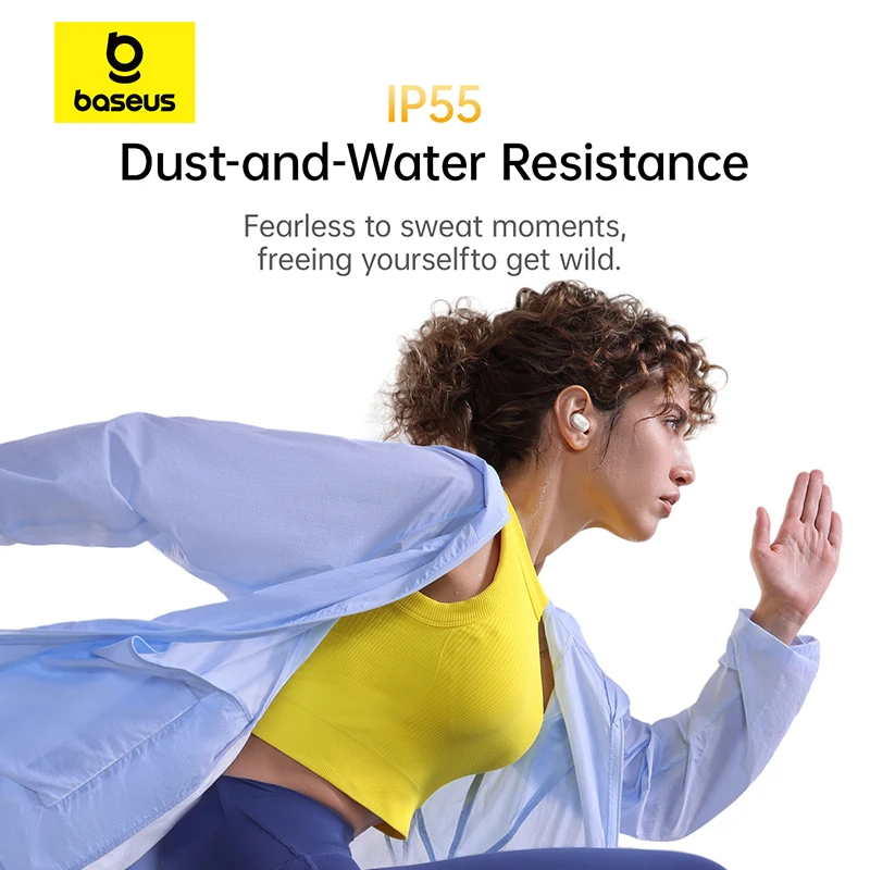 Baseus Bass BD1 Wireless Earphones Bluetooth 5.4 Mini Sports Earbuds,  IP55 Waterproof 0.06s Low-Latency Wireless Headphones image 6