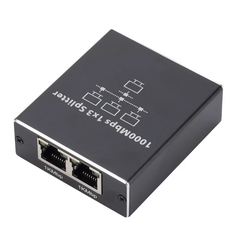 Divisor Ethernet 1 a 2/3/4, 1000Mbps RJ45 LAN Internet Splitter para Computador/Hub/Switch/Router/Set-Top Box/TV Digital