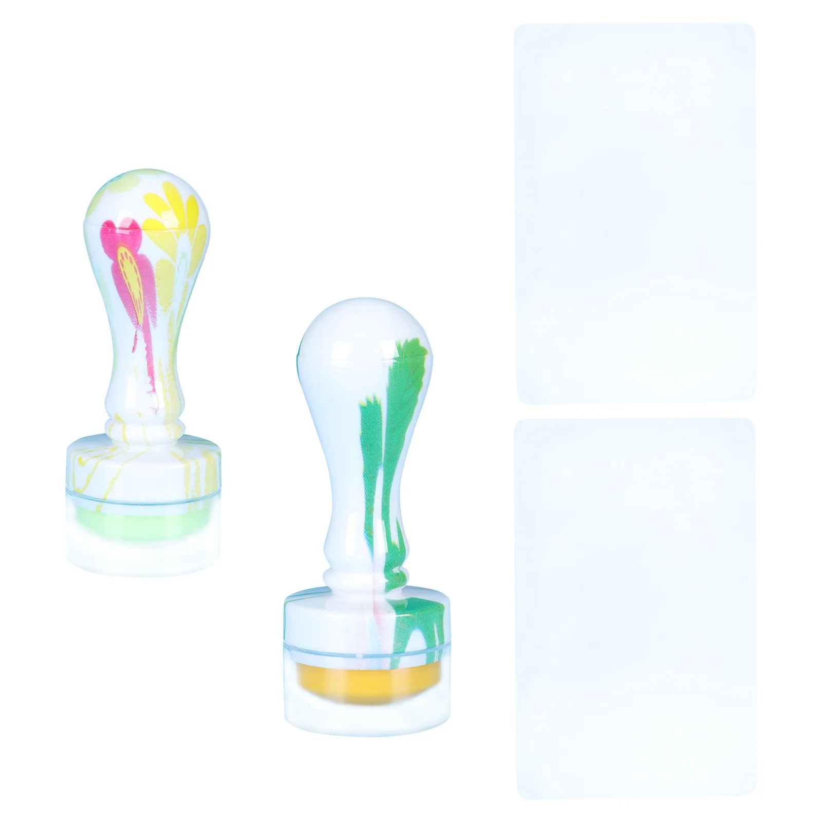 Juego de 2 estampadores de arte de silicona, herramienta de estampado de manicura para diseño de uñas naturales, sello compacto para uñas, accesorio de belleza Diy