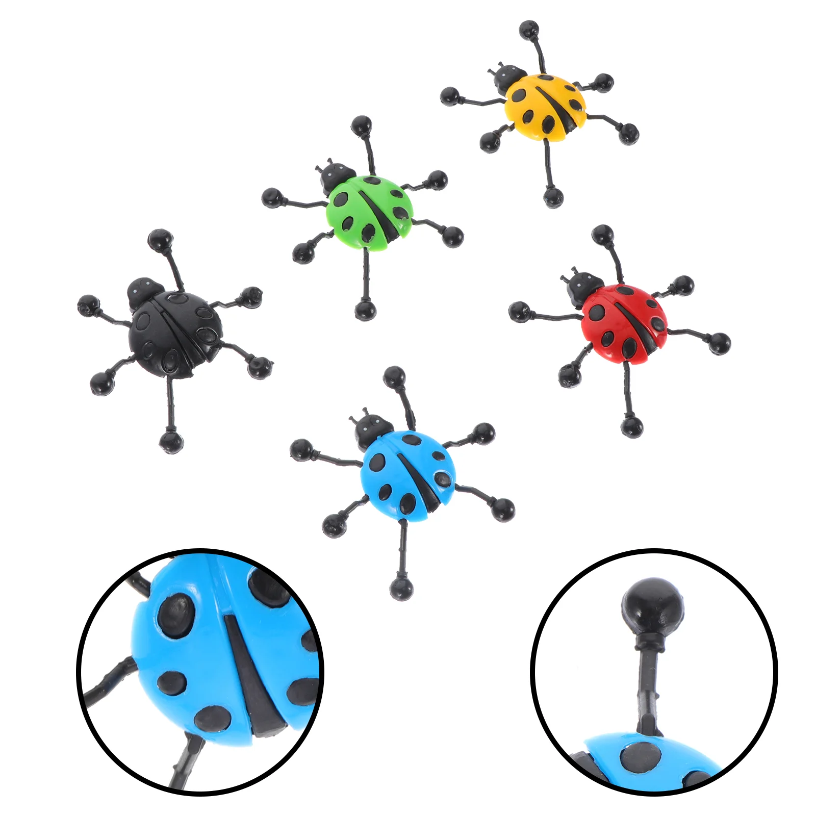 12 Pcs Climbing Wall Ladybug Realistic Prank Props Puzzle Plaything