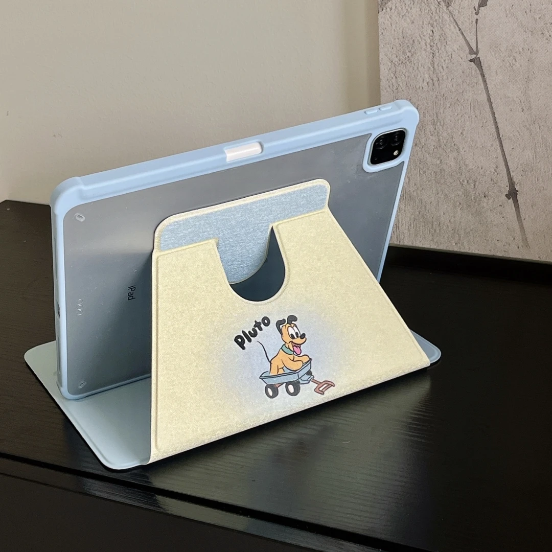 Disney-Smart Leather Cover avec porte-crayon, rotation à 2022 °, étui pour iPad 10e génération 360, iPad 9 8e 7e 10.2 Air 5 4