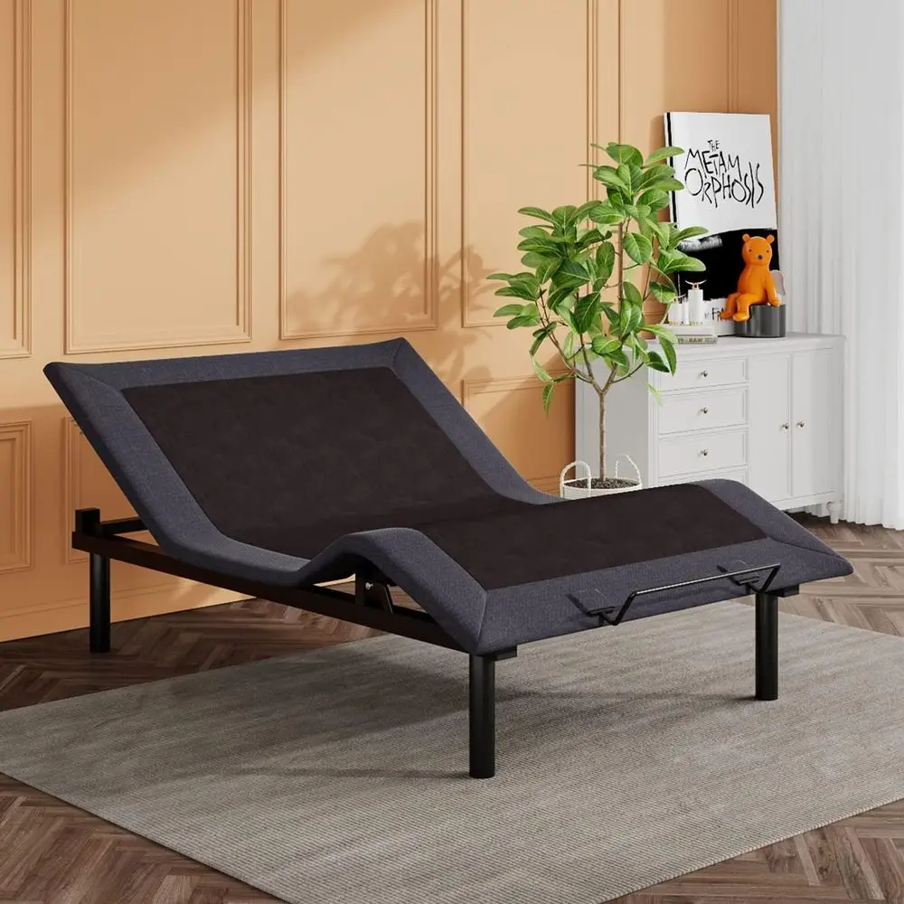 

Wireless Remote Ergonomic Full Size Adjustable Bed Base with Independent Head and Foot Tilt