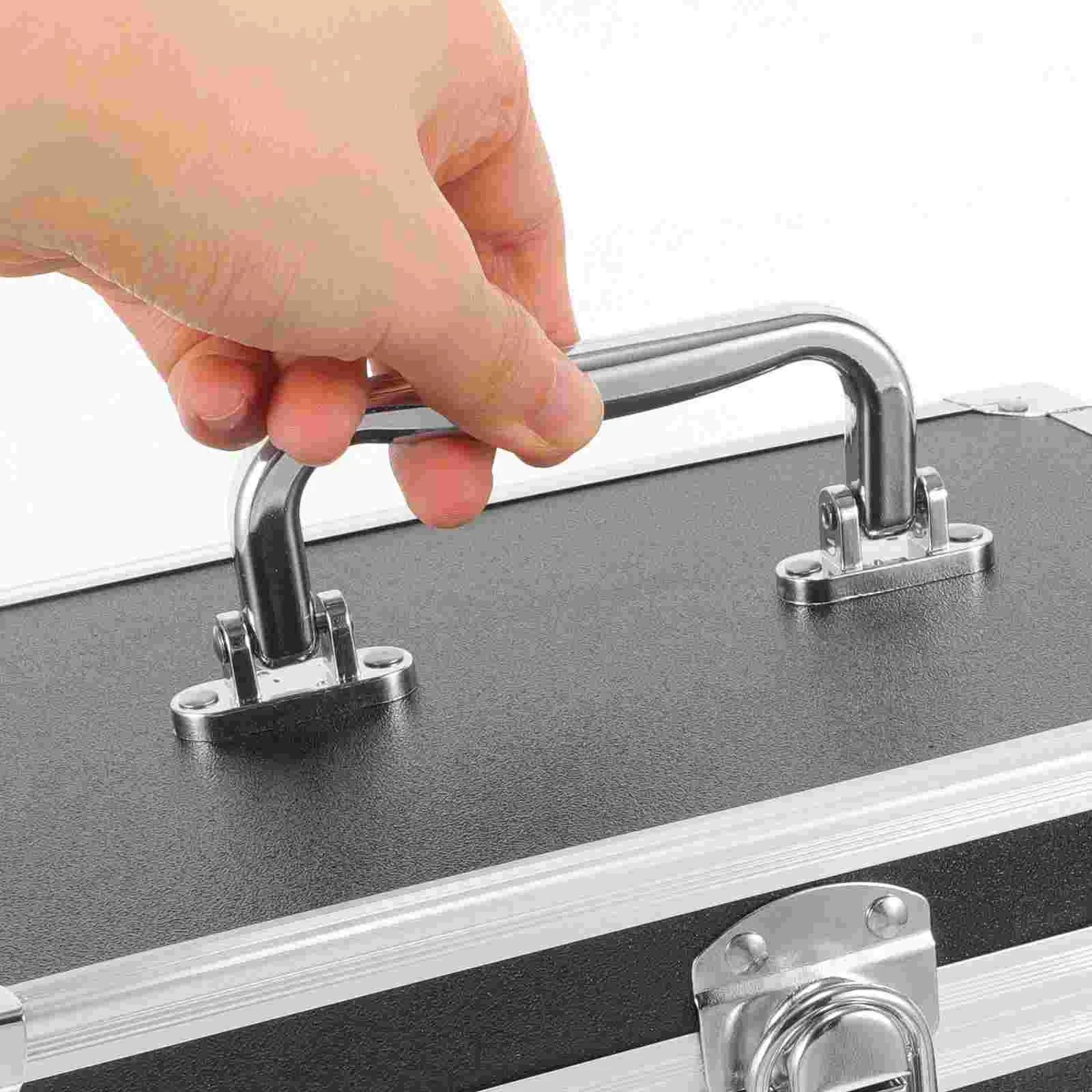 Aluminum Alloy Case Carrying Suitcase Tools Makeup Bag Travel Bags Metal Container Train Double Layer Box