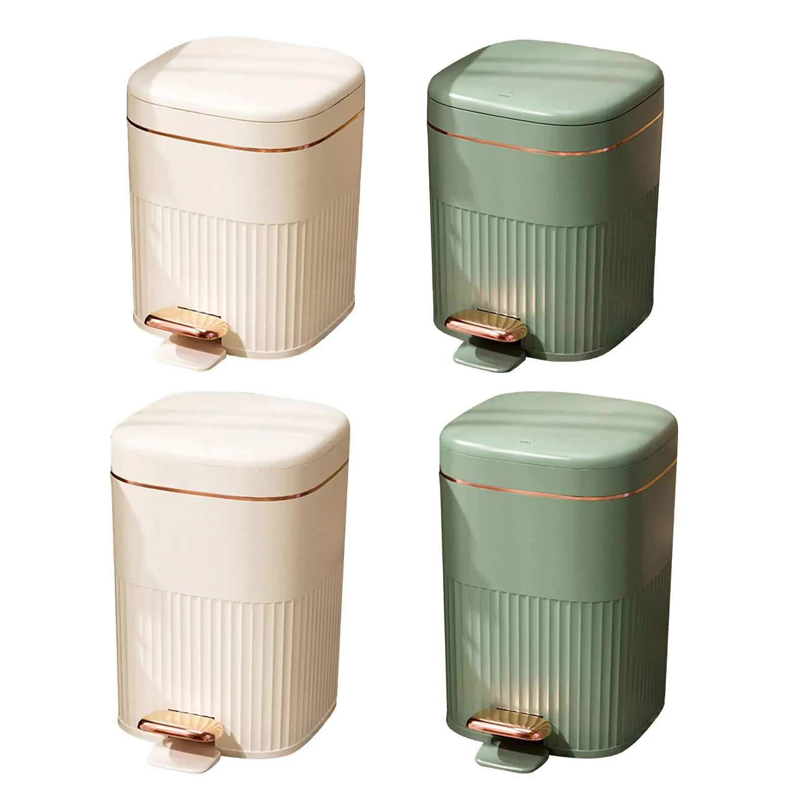 Kitchen Wastebasket Step Trash Can Rubbish Container Waterproof Simple Foot Pedal Garbage Bin Household Dustbin for Sunroom