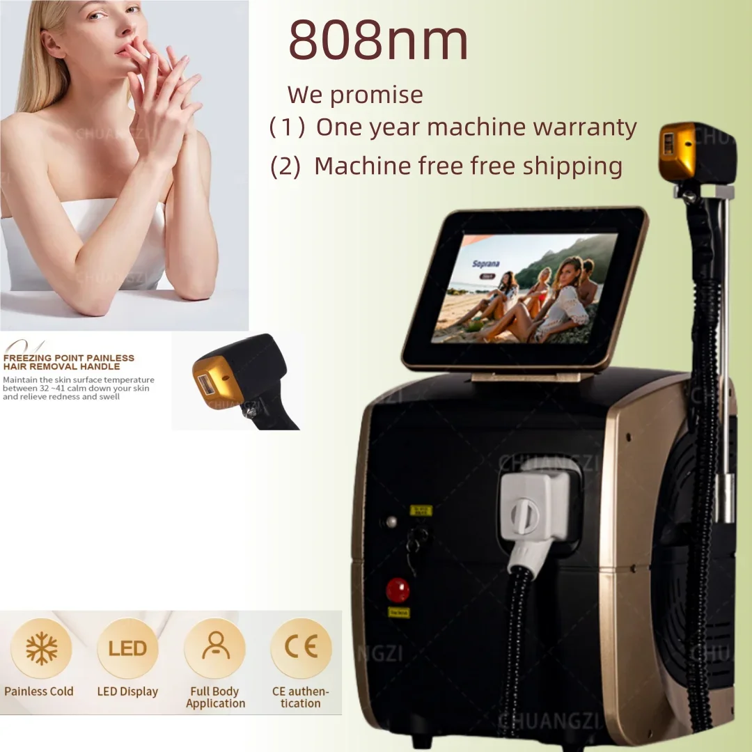 

IPL Permanent Hair Remover Portable Professional Diode Ice point Painless 3 Waves Ice Titanium La-ser Body 808nm