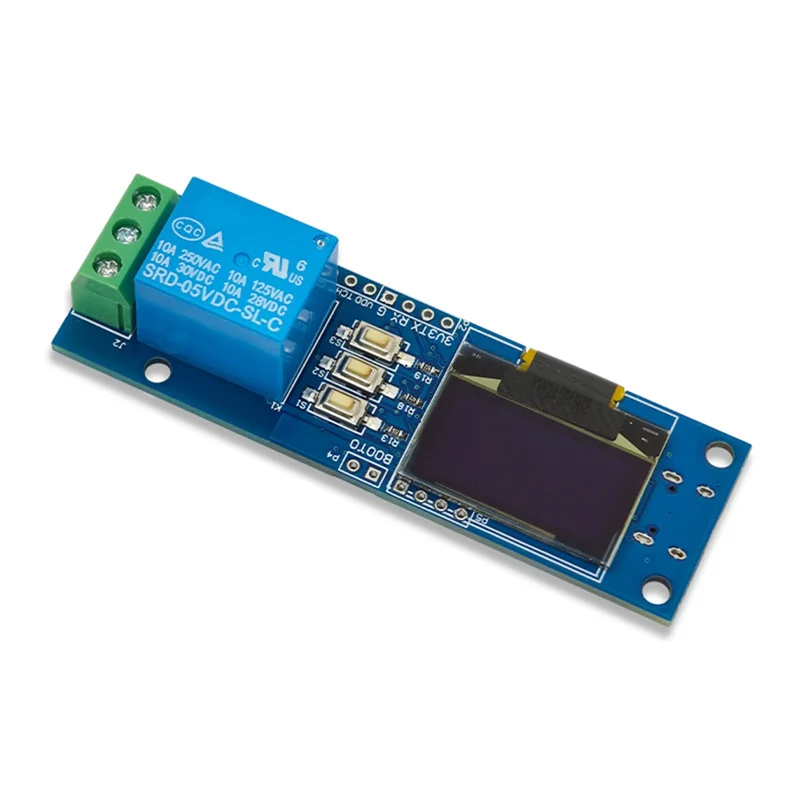 A41T ZW101 Fingerprint Single-Channel Relay Module Capacitive Semiconductor OLED Display STM32 Support Secondary Development