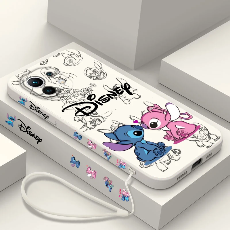 Disney-funda de teléfono de puntada para Xiaomi, carcasa suave de 14, 13, 12, 11, 10 T Pro, Ultra Lite, 5G, cuerda líquida izquierda, 5G