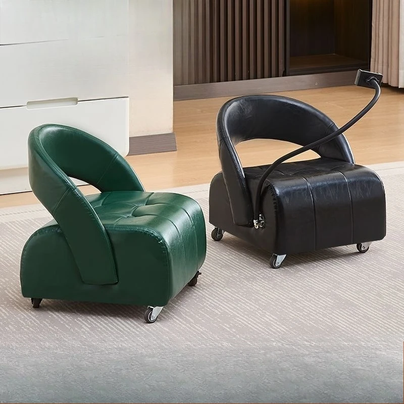 Yoyo stool universal wheel small stool high sense living room small bench backrest small chair mobile pulley home low stool