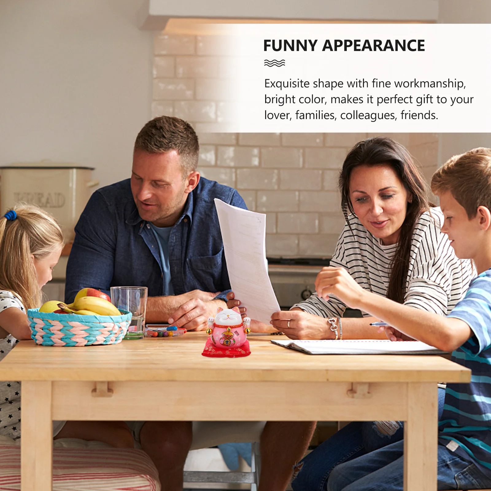 

Ceramics Fortune Cat Money Box Creative Lovely Saving Pot High Quality Ceramic Durable Exquisite Workmanship Bright Colors