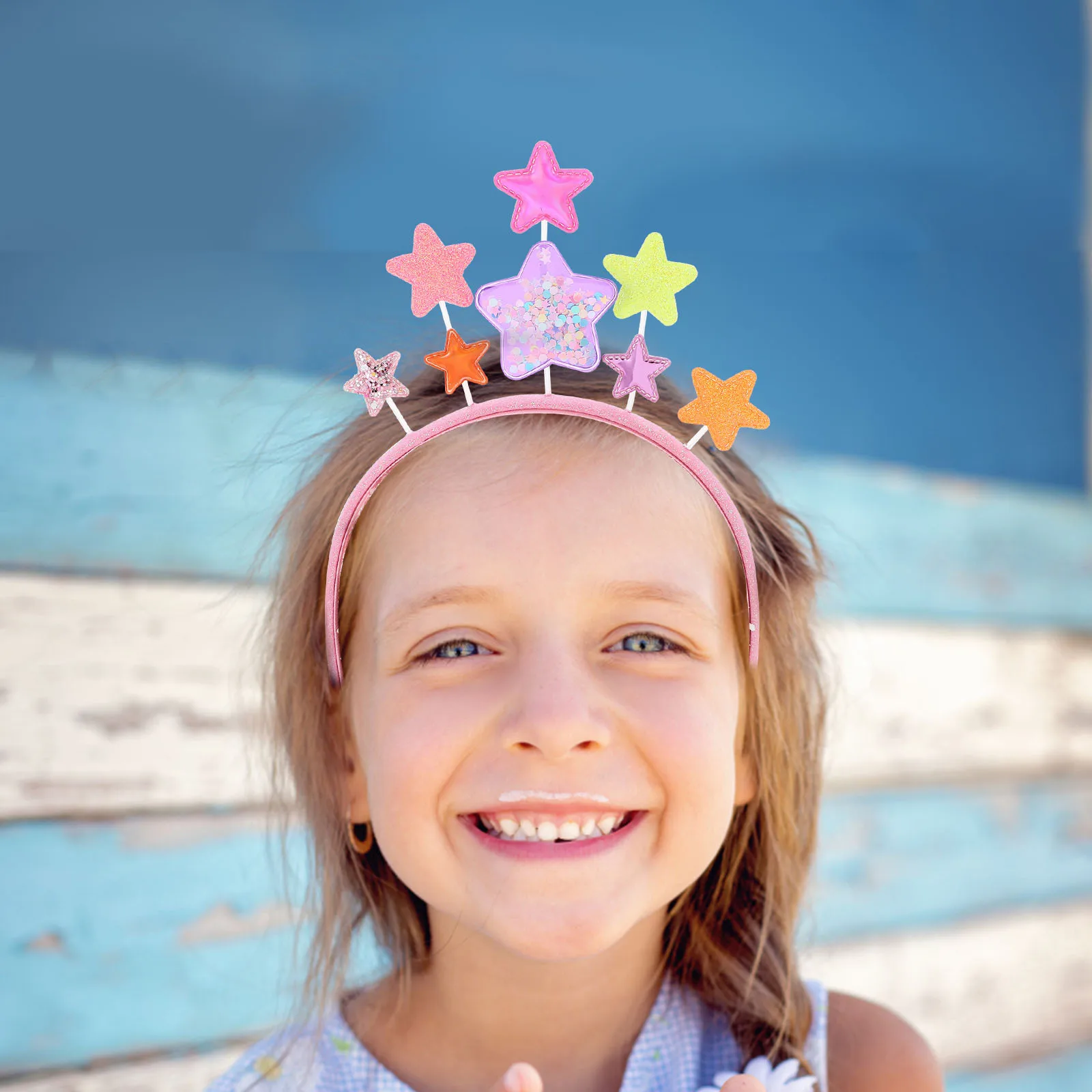 نجمة عقال الاطفال هيرباند حفلة عيد ميلاد غطاء الرأس الإبداعية الكرتون الشعر الأطواق للأطفال النساء مهرجان صور الدعامة