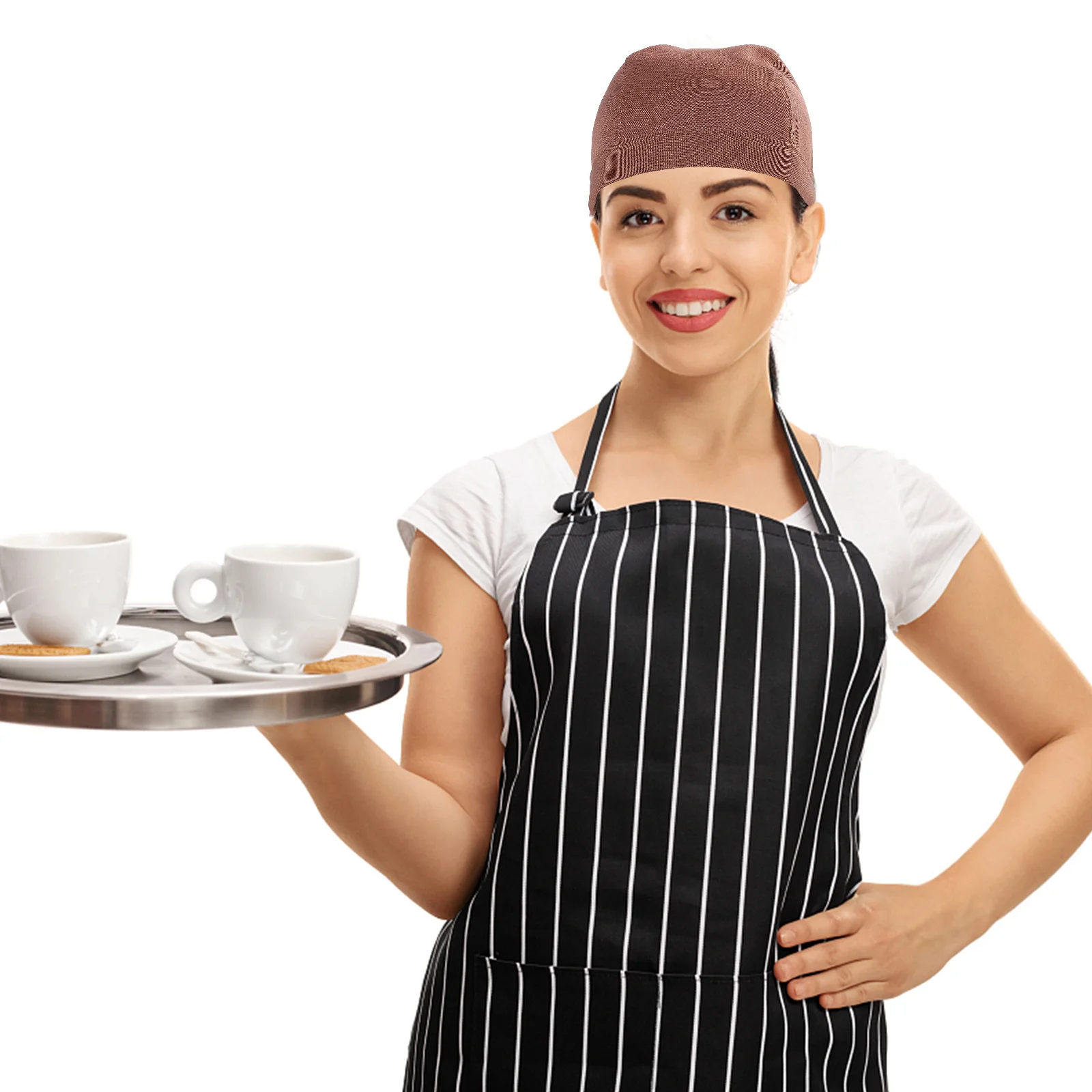 2 pezzi cappello da cucina turbante da chef per uomo donna nastro regolabile in cotone catering berretto con teschio berretto da cucina accessorio da lavoro