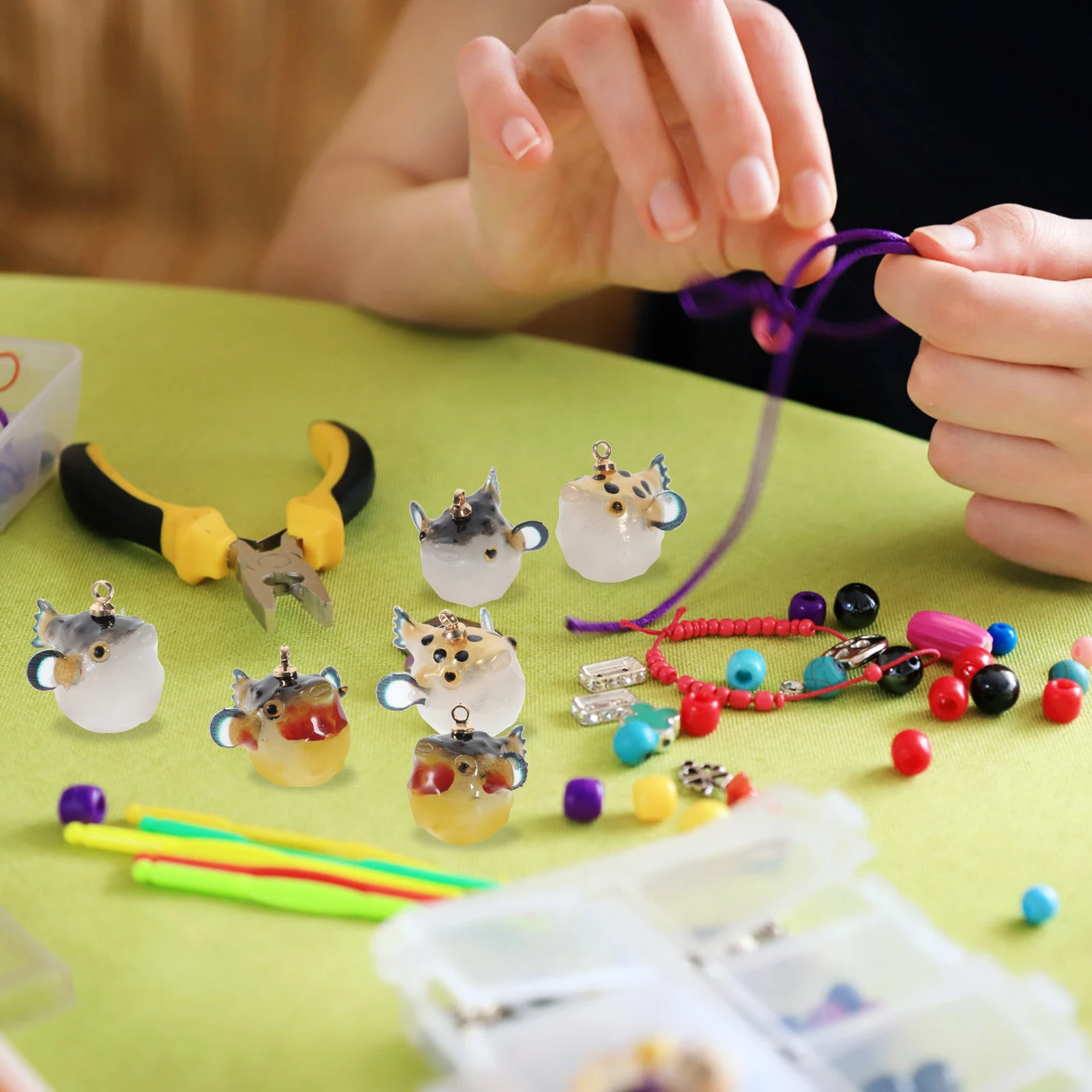 12Pcs Multi-Use DIY Charms Resin Earring Findings Crafts Accessories Fashionable Gifts Resin Charms Earring Findings