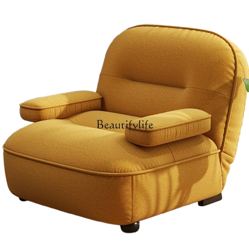 Silla perezosa nórdica para interiores, silla perezosa de diseño minimalista y cómoda, diseño de habitación de terciopelo, muebles modernos para sala de estar