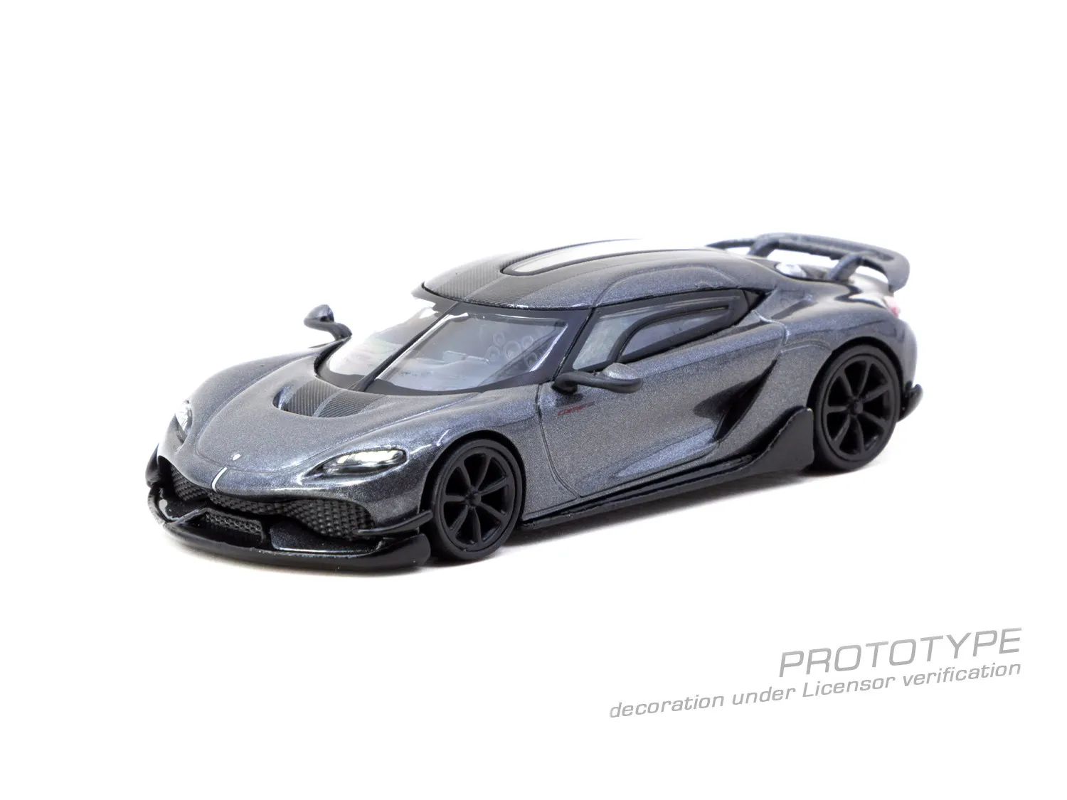 In Stock Ready To Ship Tarmac Works 1:64 #T64G-TL053-GY Koenigsegg Gemera Grey Metallic Diecast Car Model - view 6