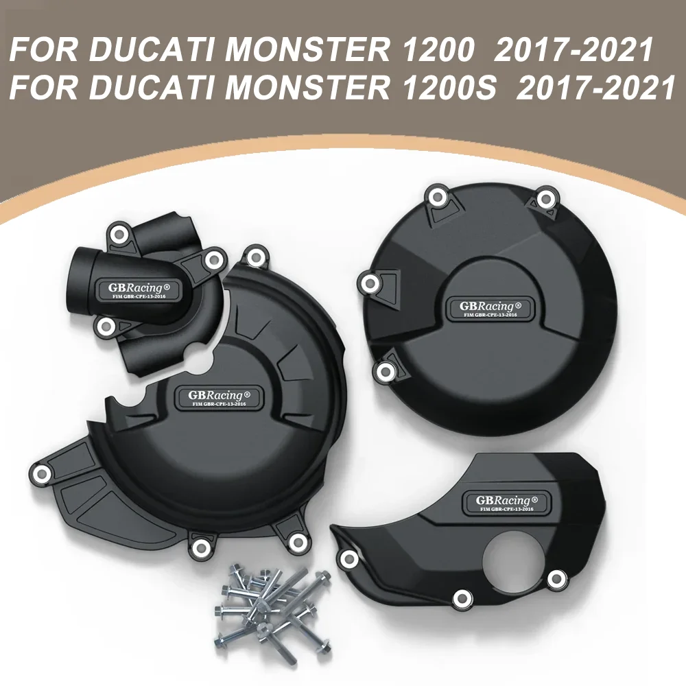 

Motorcycle Engine Cover Protection Set For DUCATI MONSTER 1200 1200S 2017 2018 2019 2020 2021