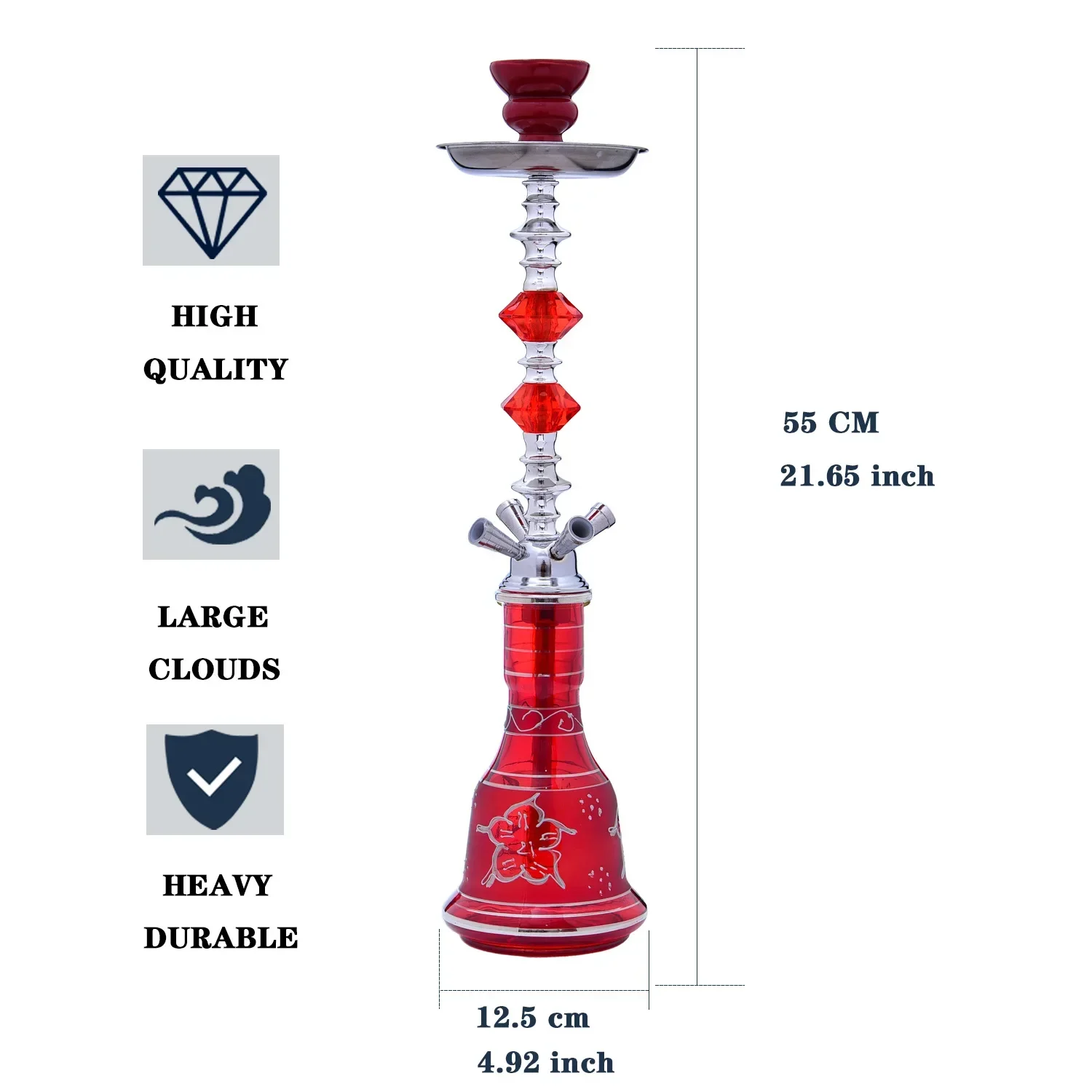 

Pipe Cachimba Club 4 Pipa Chicha Party Hookah Set Sisha Hoses Accessories Narguile Smoking Shisha Completo Glass