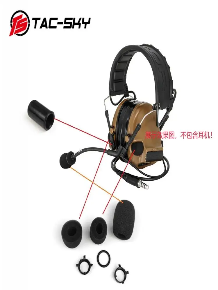 Tac-Sky Comtac Iii C3 C2 capteur de son et réduction du bruit casque tactique Microphone éponge pièces de rechange
