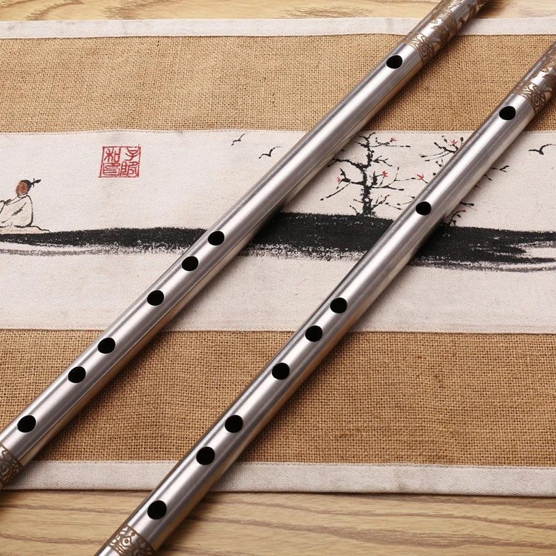1PC 56cm Outdoor Portable EDC Multifunctional Stainless Steel Flute Car Emergency Window Breaking Tool (Beginner's Guide)