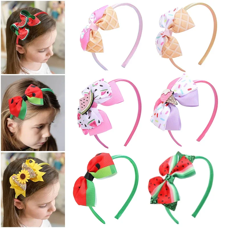 

Oaoleer Fashion Fruits Headband Cute Girls Watermelon Ice Cream Hairbands Hair Hoop Princess Hair Band Headwear Hair Accessories