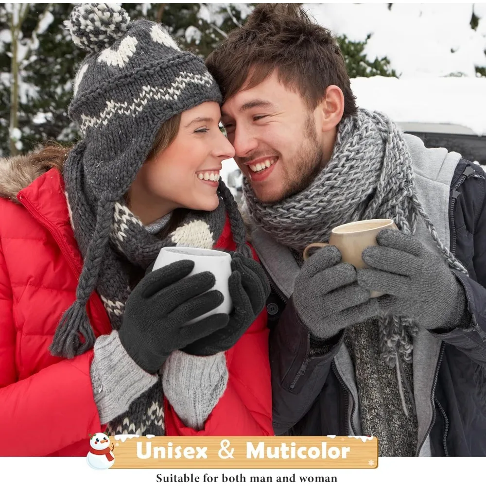 قفازات شتوية دافئة محبوكة للرجال والنساء - مثالية للأشخاص بدون منزل، هدية مثالية لعيد الميلاد