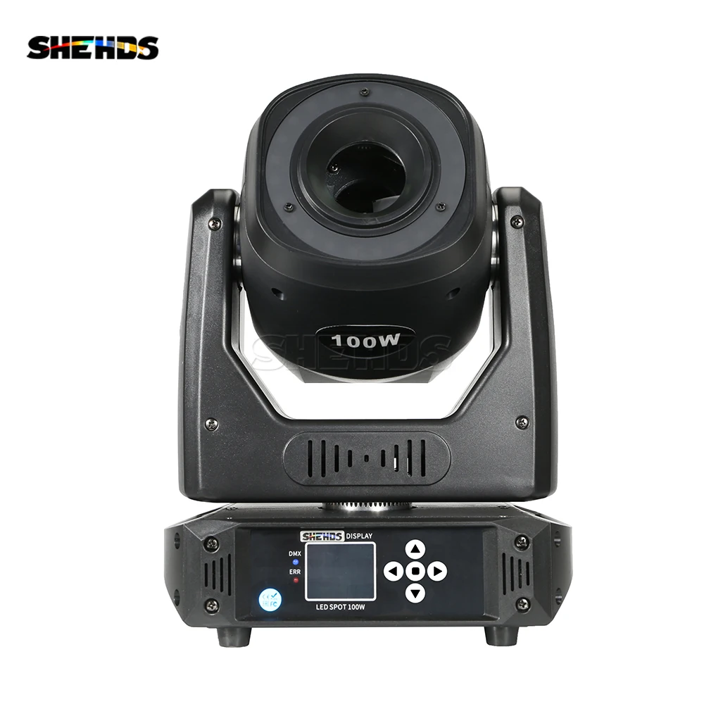 SHEHDS NEW LED Spot 100W Aperture Pattern Light With 6 Face Prism 16 DMX Channels for Disco Wedding Party DJ Home Stage