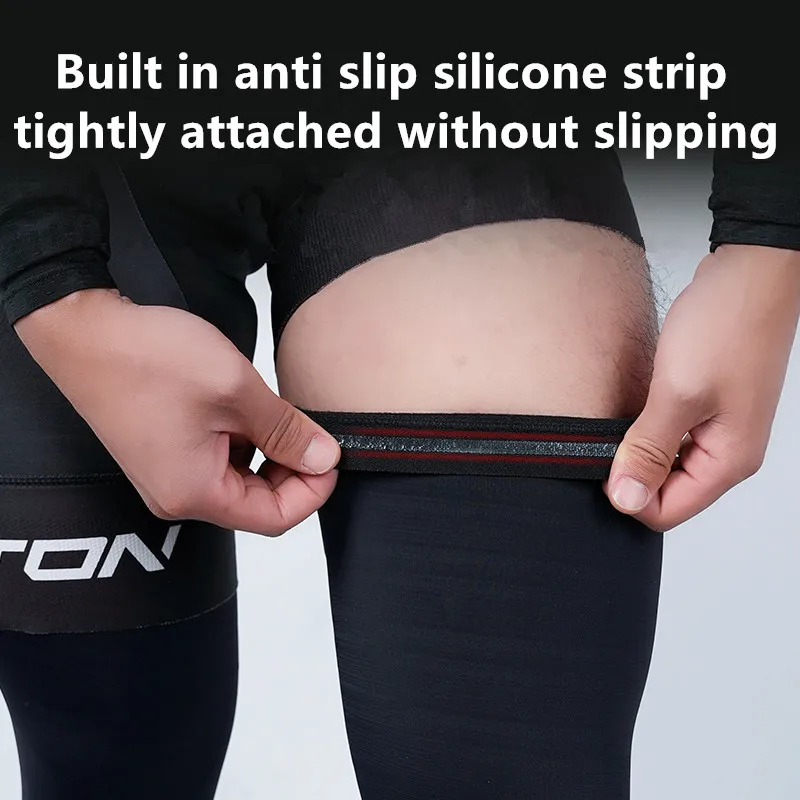 الدراجات الساق يغطي دفئا الحراري الصوف الشتاء الدراجات الركبة أدفأ حماية الساق المضادة للانزلاق الرجال النساء الرياضة نصف طماق #3