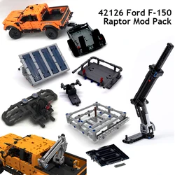 Fit for Pickups F-150 Raptor 42126 Bricks Set Car MOC Trailer Hitch Crane Platform Cover Modified Building Blocks DIY Toys Gifts