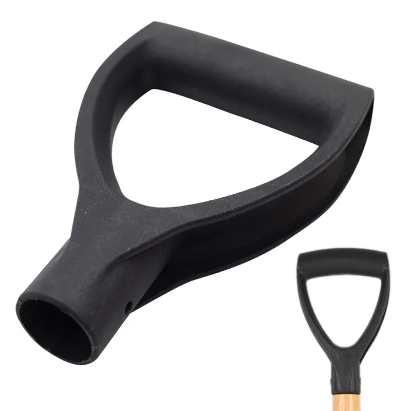 D-shaped Shovel Handle Black Plastic Replacement Handle Snow Shovel Grip Handles For Digging Raking Tools Gardening Accessories