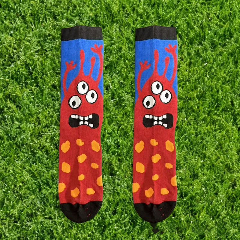 1/5/10 Pairs Character Cartoon Monster Emoticon Cute Cosplay Mid-Calf Socks Unisex