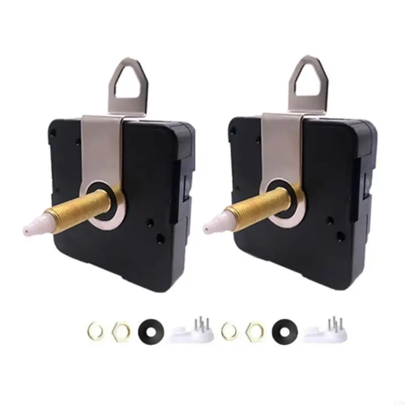 4XFD 2 Pcs Long Shaft Clock Movement Mechanism Wall Clock Movement DIY Clock Repair Replacement Part Battery Operated