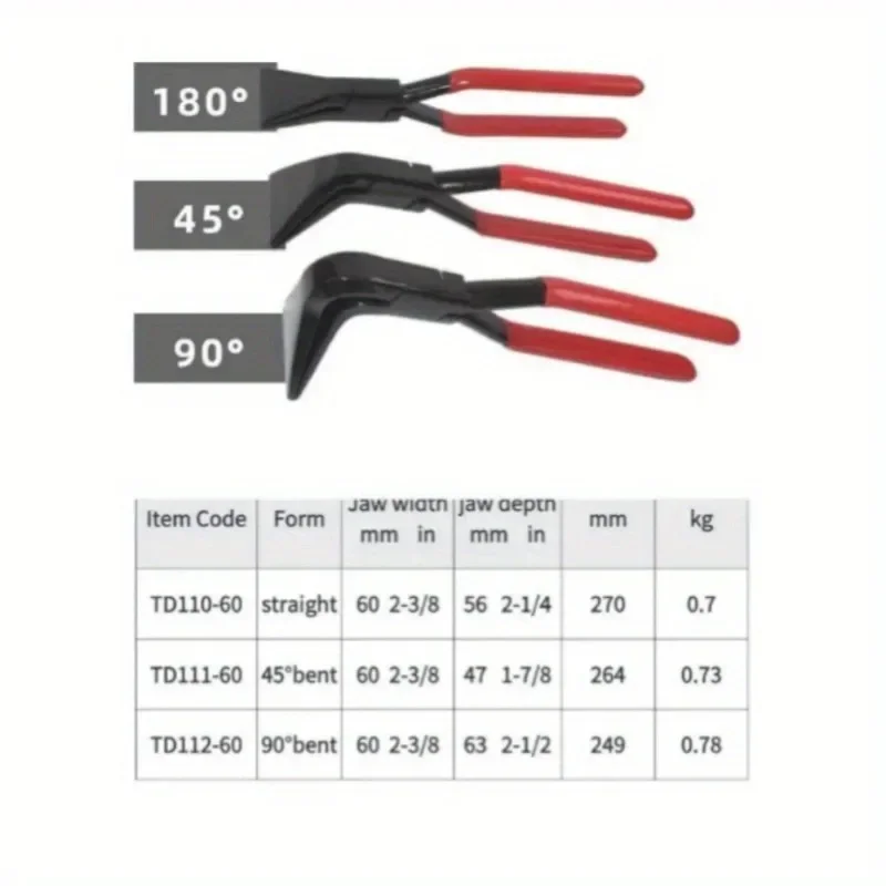 Hand Seamers Sheet Metal Tools Straight Jaw 45° 90° Metal Bending Pliers for Bending and Flattening Sheet Metal