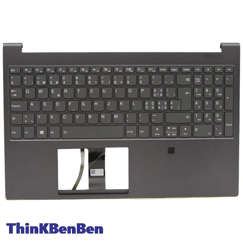 SWS Swiss Iron Gray Keyboard Upper Case Palmrest Shell Cover For Lenovo Ideapad Yoga C940 15 15IRH 5CB0W43593